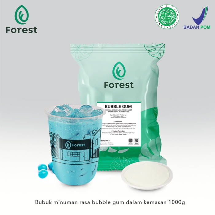 

[Ready-Stock] Bubuk Minuman BUBBLE GUM Powder - FOREST Bubble Drink