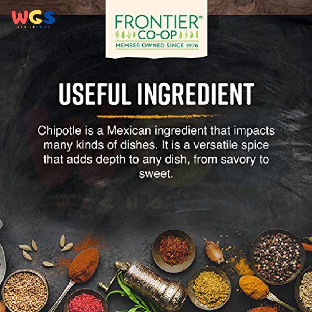 Frontier Natural Chipotle Smoked Red Jalapenos Spice Non GMO 61g