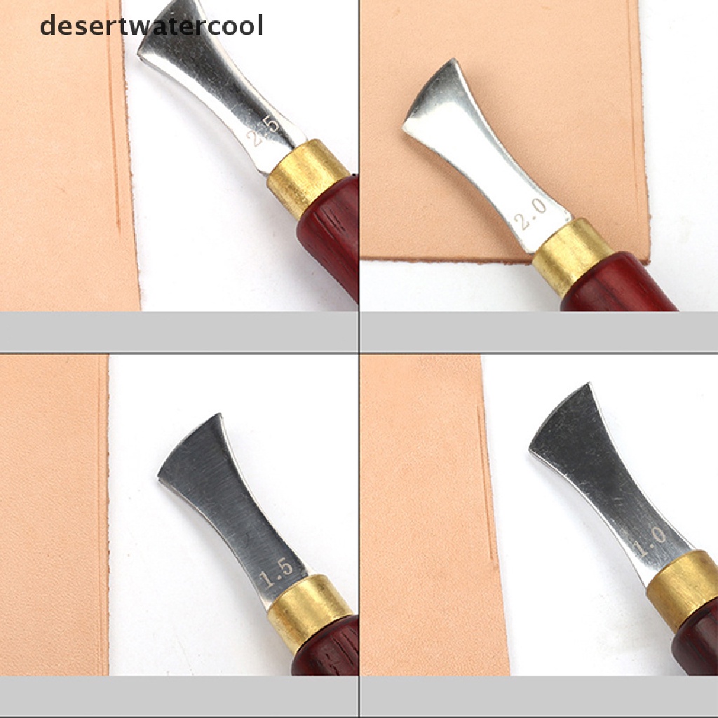 Deid Kerajinan Kulit DIY Gagang Bulat Leather Edge Press Line Tool 1.0/1.5/2.0/2.5mm Martijn