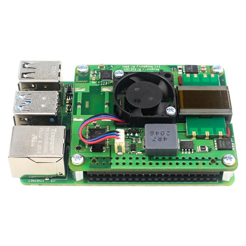 Zzz Untuk RaspberryPi 4B PoE+Topi802 3af Perlengkapan Standar Wajib 5VDC 4A Cooler