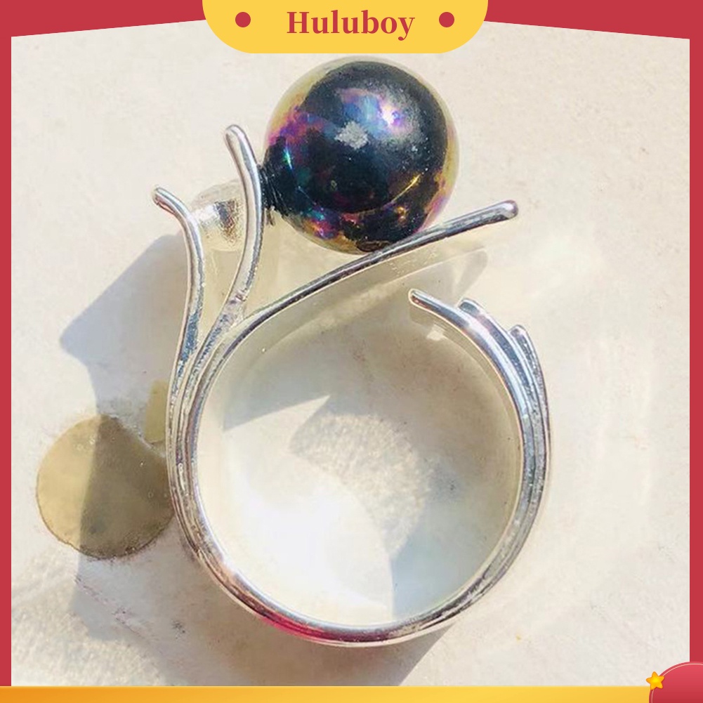 {Ready Stock} Fashion Wanita Mutiara Imitasi Berlian Imitasi Bertatahkan Jari Cincin Hadiah Perhiasan Pernikahan