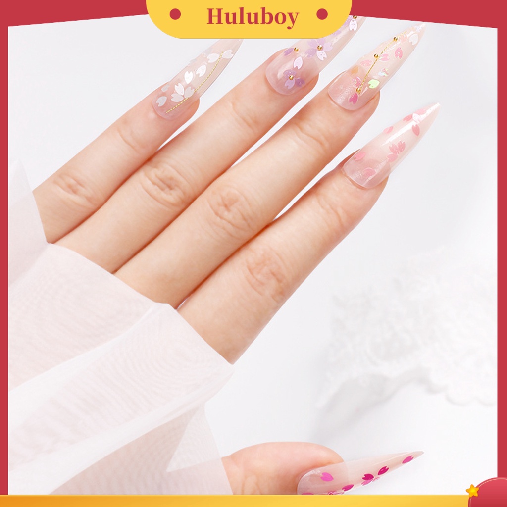 {In Stock} 1kotak Payet Kuku Bentuk Bunga Warna Cerah Ultra-Tipis Mengkilap Efek Visual Pertunjukan Pesona Unik Kelopak Hewan Peliharaan Nail Art Paillettes Sequin Flakes Ornamen Untuk Salon Kuku