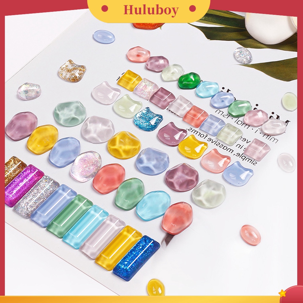 {In Stock} 48Pcs Pajangan Kutek Riak Air Bentuk Tidak Teratur Alat Nail Art Papan Warna Kuku Transparan Tips Swatch Kartu Untuk Menunjukkan Gel Polish
