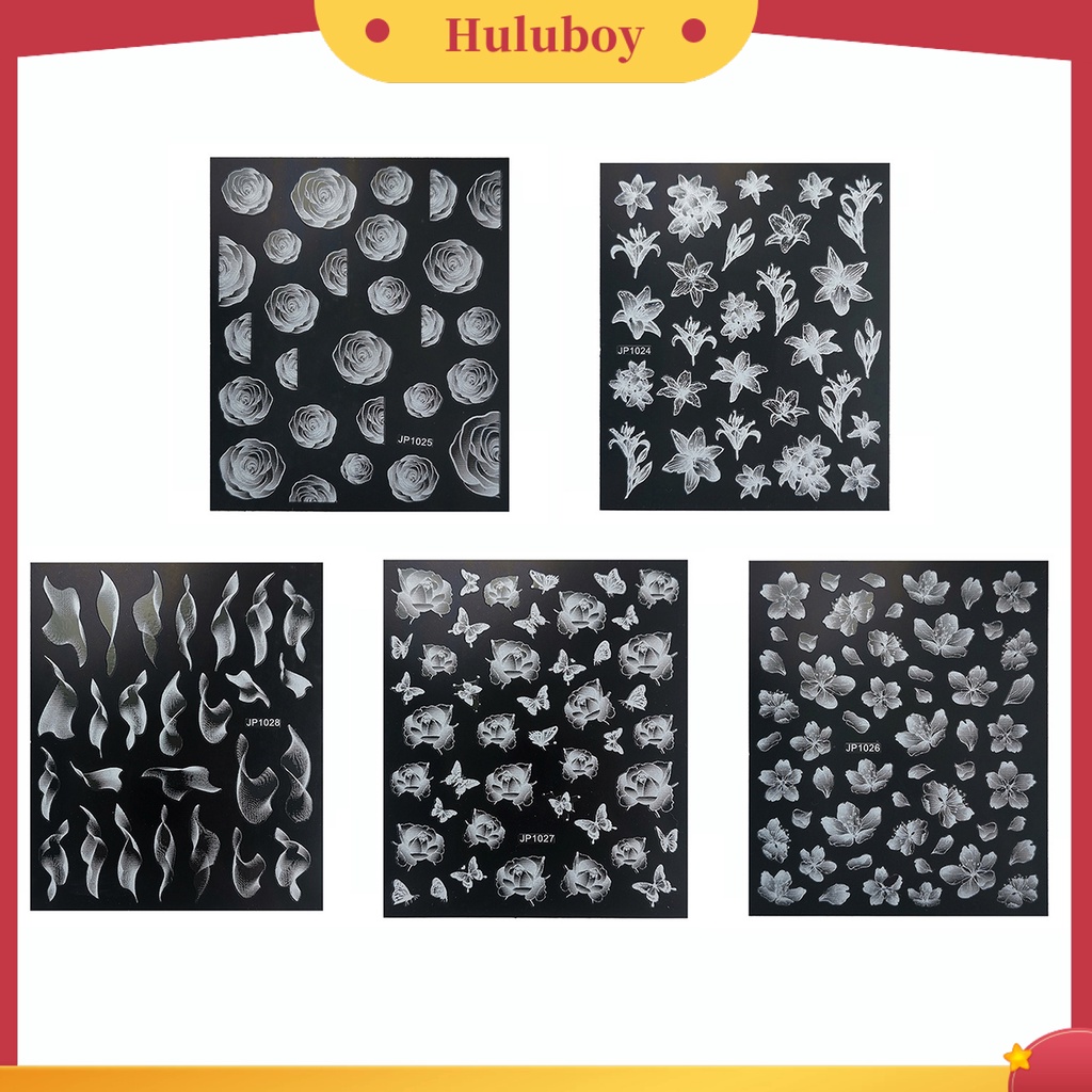 {In Stock} Stiker Nail Art Desain Kupu-Kupu Bulan Ukiran Kecantikan Kertas Multi-Berbentuk Kuku Dekorasi Untuk Penggunaan Profesional