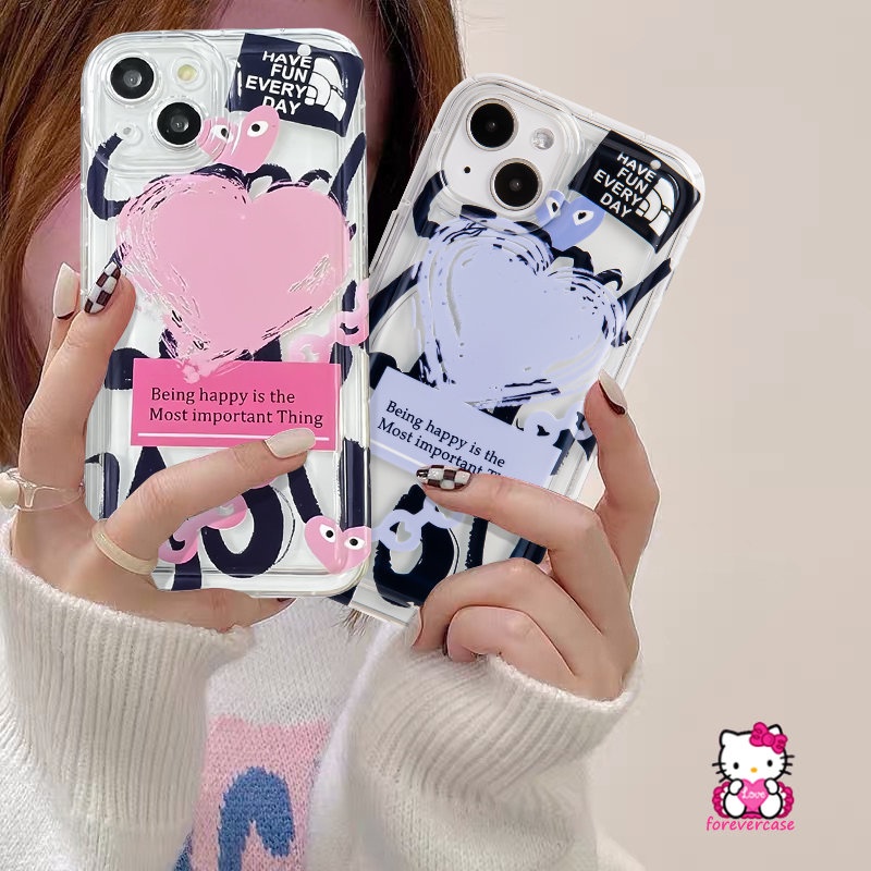 Fashion Graffiti Airbag Case Realme C35 5i 5s C11 2020 C25s C11 2021 C55 C30 C30S 7i C17 C33 C12 C20 C3 6i 5 C15 C21Y C25 C2 C1 C20A C25Y Comme Des Garons Cinta Hati Soft Cover