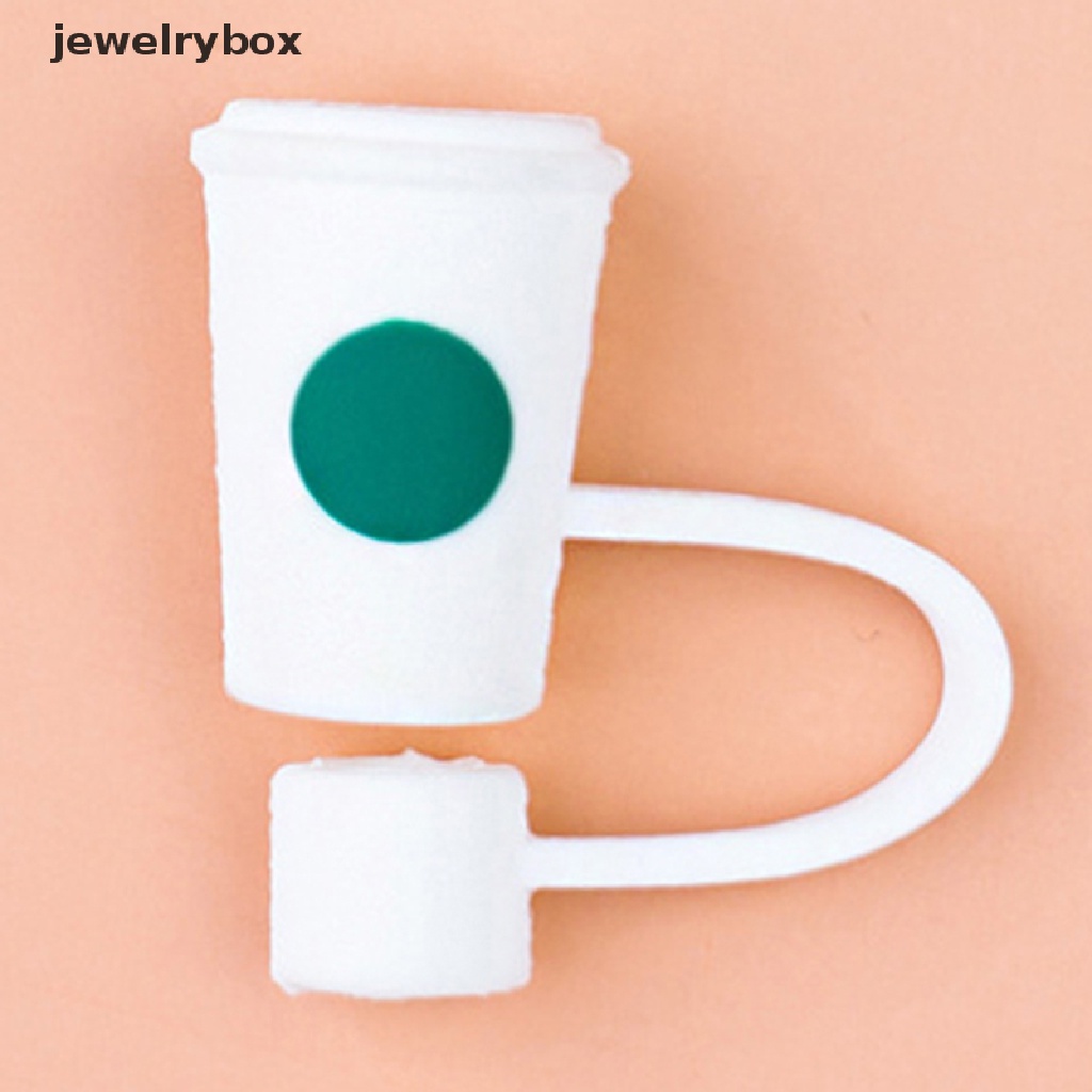 [jewelrybox] Topi Sedotan Kaca Tahan Debu Silikon Lucu Perlindungan Lingkungan Straw Cap Sedotan Debu Plug Aksesoris Butik