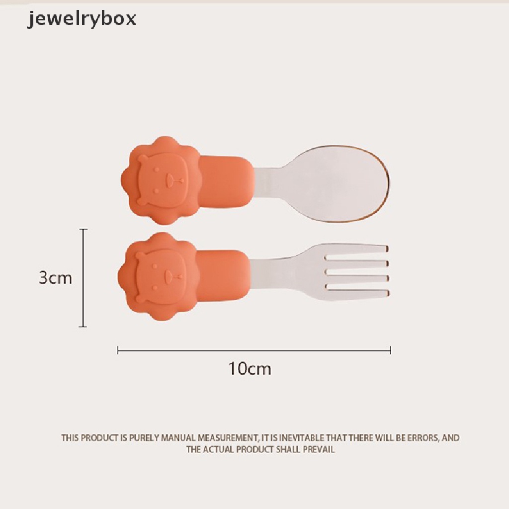 [jewelrybox] 1pcs Baby Training Fork Spoon Set Belajar Makan Sendok Garpu Mini Untuk Bayi Peralatan Hewan Set Peralatan Makan Anak Butik