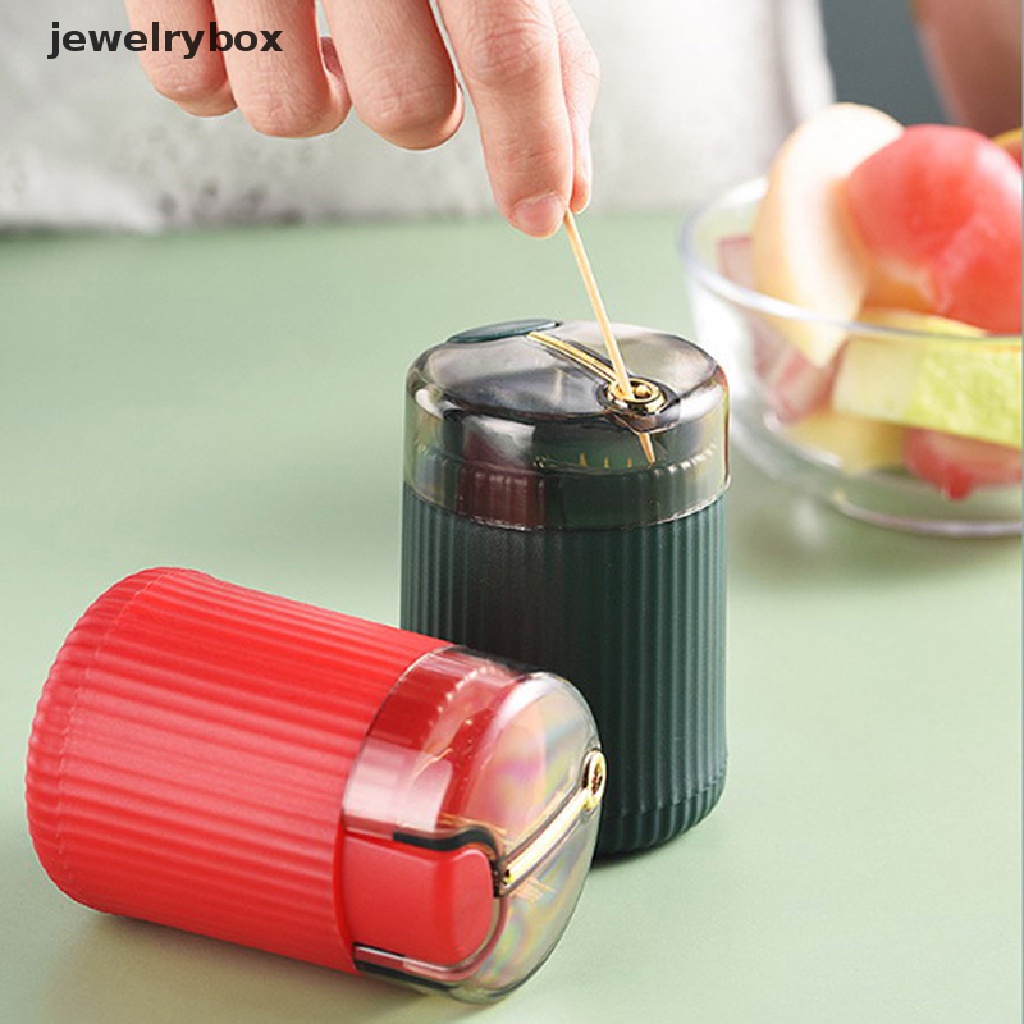 [jewelrybox] Kotak Tusuk Gigi Sederhana Dispenser Tusuk Gigi Ceative Push Automatic Eject Toothbrush Jar Holder Household Hadiah Nyaman Home Gadget Boutique
