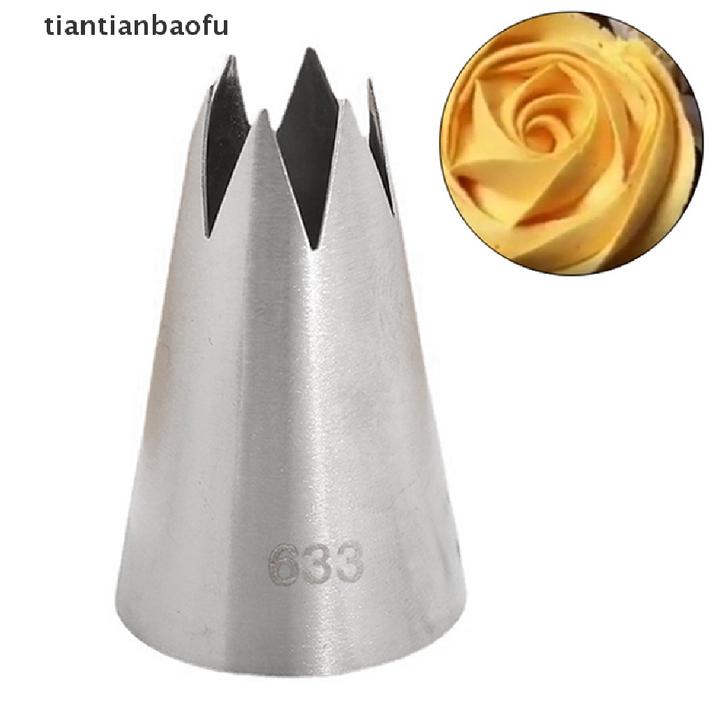 [tiantianbaofu] 1pc Besar Open Star Piping Nozzle Icing Cream Nozel Bakeware Pastry Tips Butik