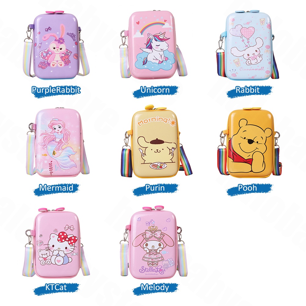 Halo Baby Tas Selempang Anak Karakter/Sling Bag Lucu anak/tas anak Hardcase Lucu