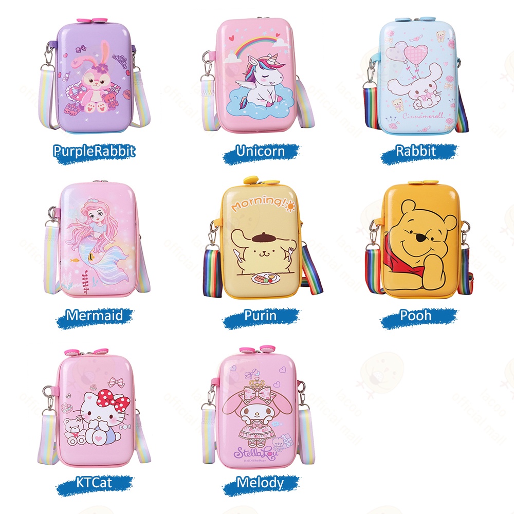 Lacoo Tas anak perempuan Tas selempang anak cewek Sling bag hardcase fashion