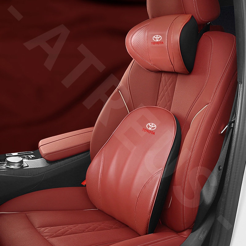 Bantal Sandaran Kepala Kulit Jok Mobil Toyota Back Cotton Lumbar Neck Cushion Untuk Veloz Rush Kijiang Innova Yaris Corolla Cross bZ4X RAV4 Vios Agya Razie Syar'I Avanza Fortuner CHR Camry