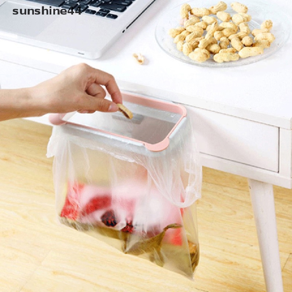 Sunshine 1Pc Keranjang Pintu Lemari Dapur Portable Gantung Tempat Sampah Garbage Bag Holder ID