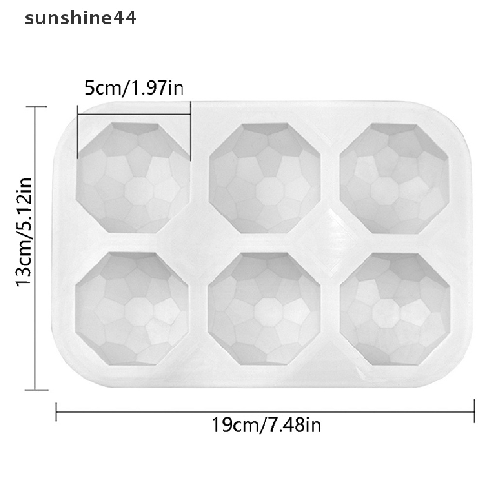 Sunshine 3D Desain Batu Permata Cokelat Cetakan Silikon DIY Diamond Mousse Moulds Baking Mold ID