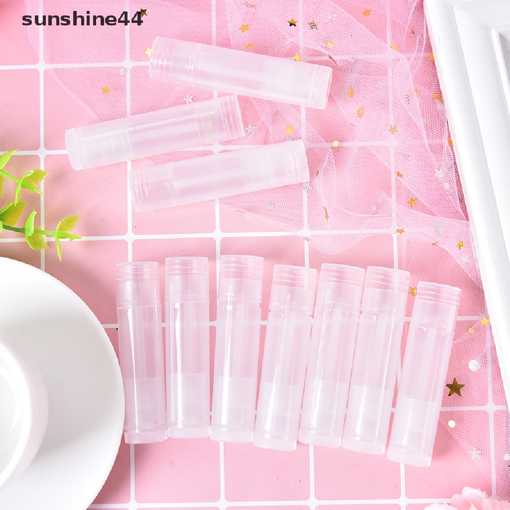 Sunshine 10pcs 5g 7warna Tabung Bibir lip balm Wadah Wadah Kosong Kosmetik ID