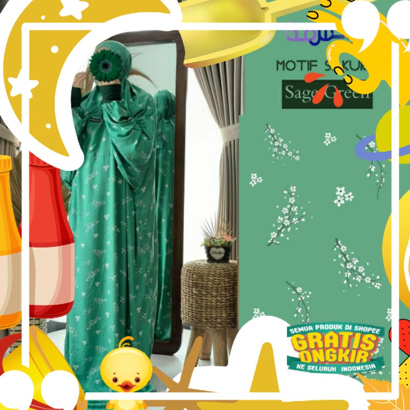 Motif Basmah/Mukena Manset/Tarim/Fashion/Terompah Hadromaut/Hadromut yabasmah/ Trendy Slick