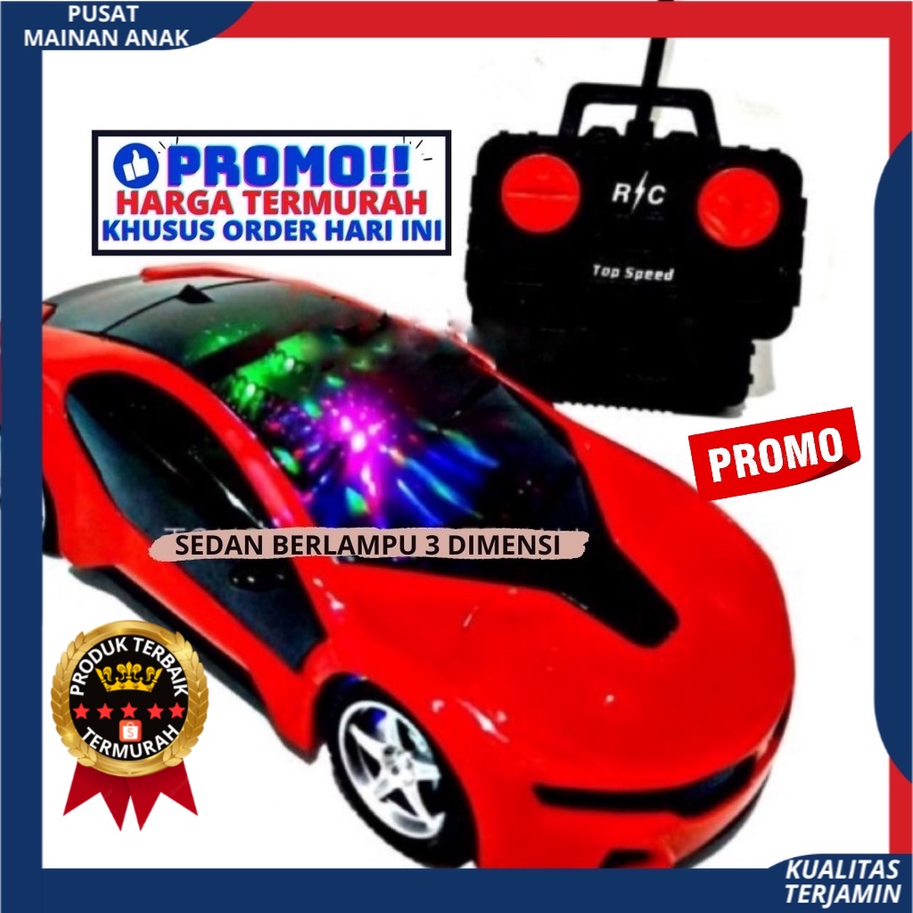 MOBIL REMOTE CONTROL SUPER CAR KABIN BERLAMPU  | RC SPORT RACING CAR MOBILAN BALAP 3D BERLAMPU NEW EDITION