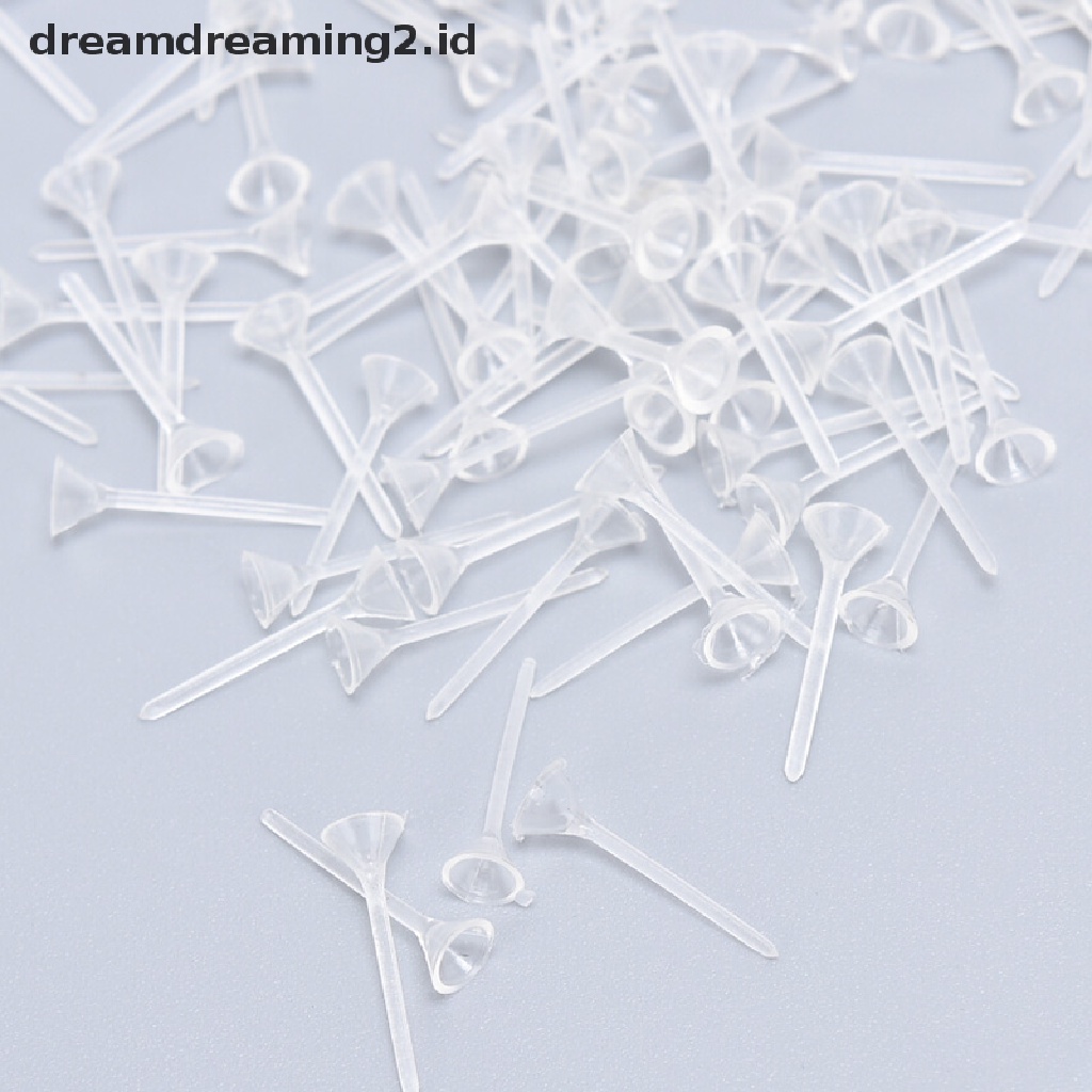 (hot) 500pcs/lot Plastik Kosong Datar/Cup Stud Earring Pin Pad Anting Membuat Perhiasan//