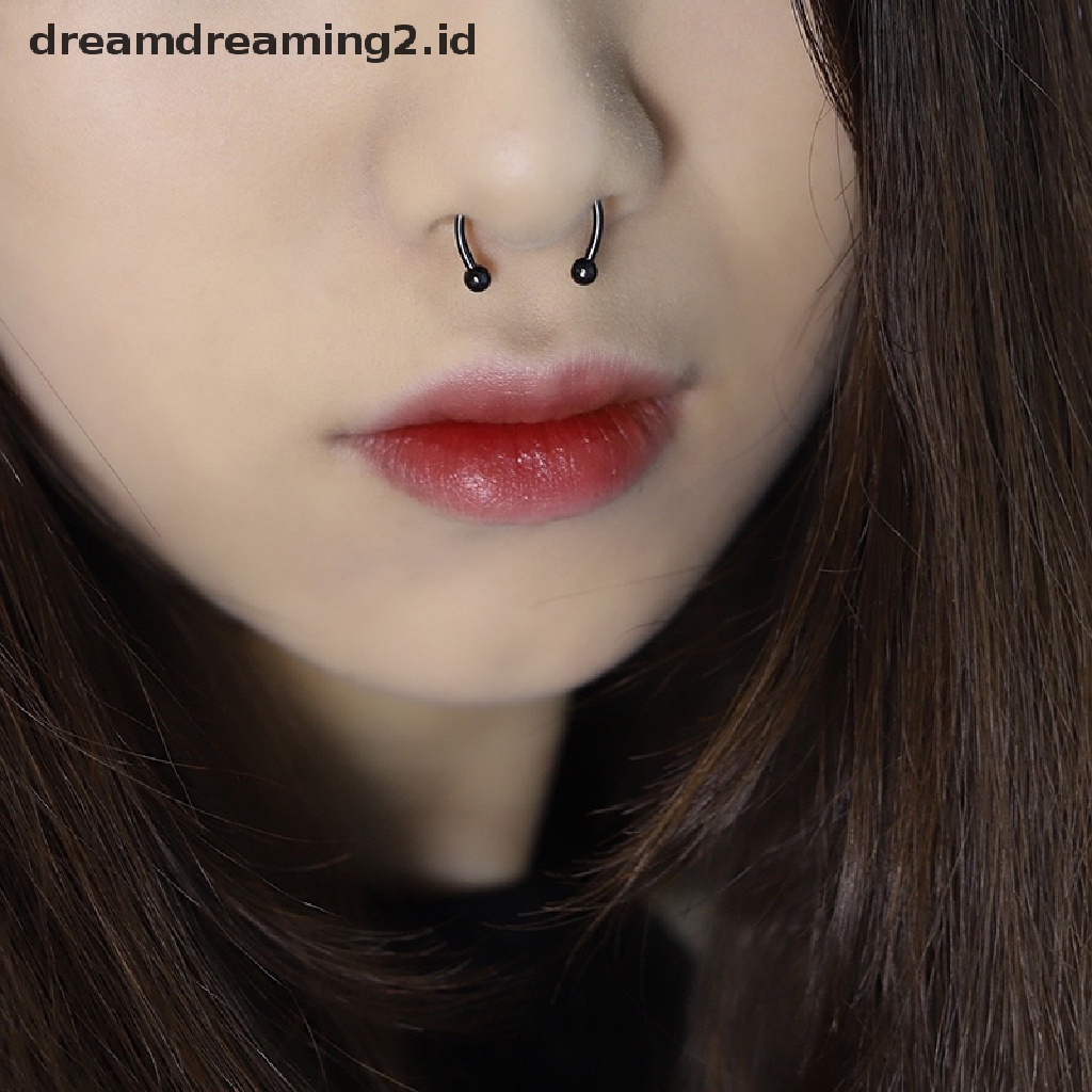 (hot) Nose Ring Hoop Septum Rings Magnet Punk Tubuh Palsu Hip Hop//