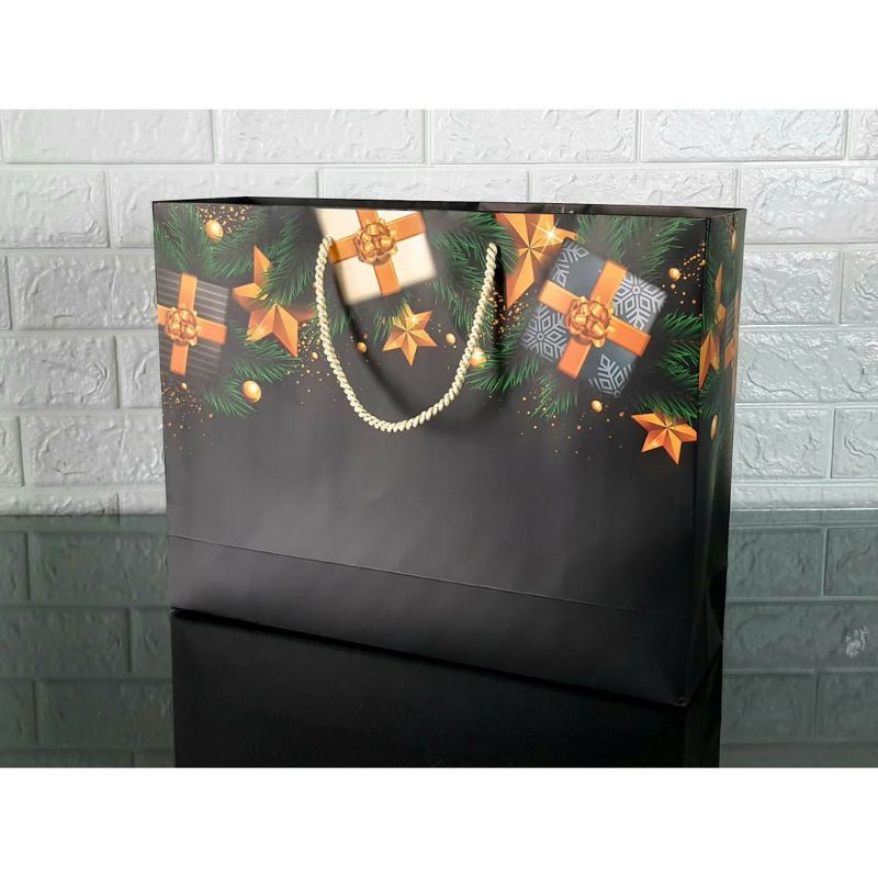 

Paperbag Black Big Gift Edition 40x31x12 Paper Bag Kado Custom Wedding Tas Souvenir Kado Kertas Ulang Tahun