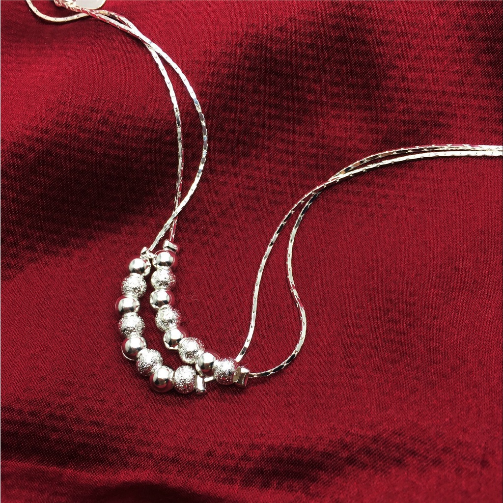 Gelang kaki berlapis perak/Gelang kaki berlapis perak mutiara/Perhiasan perak mutiara/gelang kaki ca