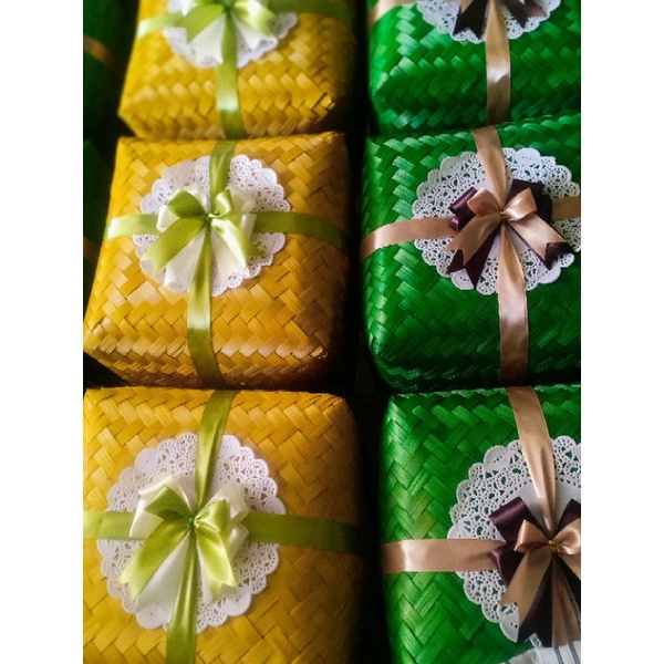 

[ Besekraf ] Besek Warna pita ukuran 20x20