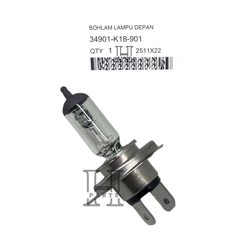 BOHLAM LAMPU DEPAN K18 VERZA SCOOPY FI 12V 35Watt KAKI 3 34901-K18-901 ORIGINAL ORI ASLI HONDA AHM HGP