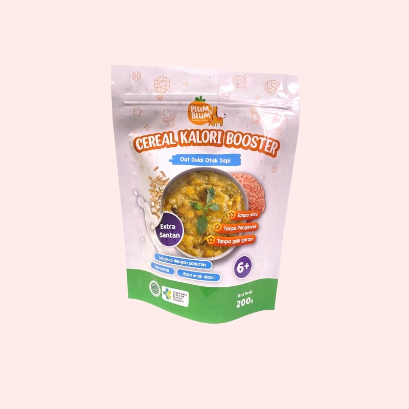 Plum &amp; Blum Cereal bubur bayi Oat Pasta Beef BUAH /Sereal Bb Booster / Sereal Bayi MPASI Sehat -200gr