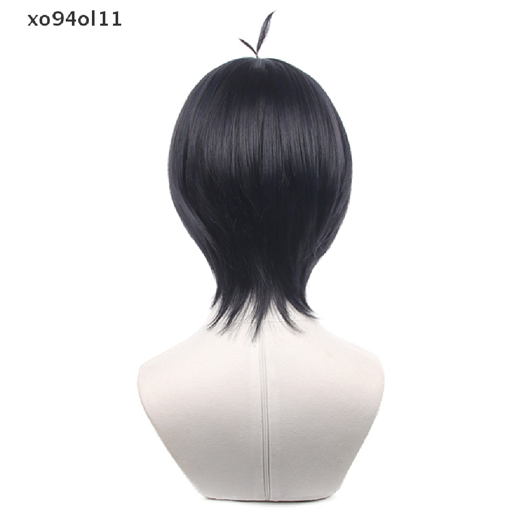 Xo Anime Isagi Yoichi Cosplay Wig BLUE LOCK Cosplay Pria Hitam Pendek Tahan Panas Wig Sintetis Halloween Bermain Peran Cos Wig OL