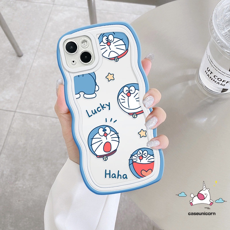 Casing Ponsel Kucing Kartun Redmi 12C 9A 10C A1 9 10A 10 A1+9C NFC 9T POCO M3 X3 NFC Pro Redmi Note 9s 9 11s 8 10s 10 11 Pro Max Mi 11T Pro Lovely Doraemon Soft Wavy Edge Sarung Couple