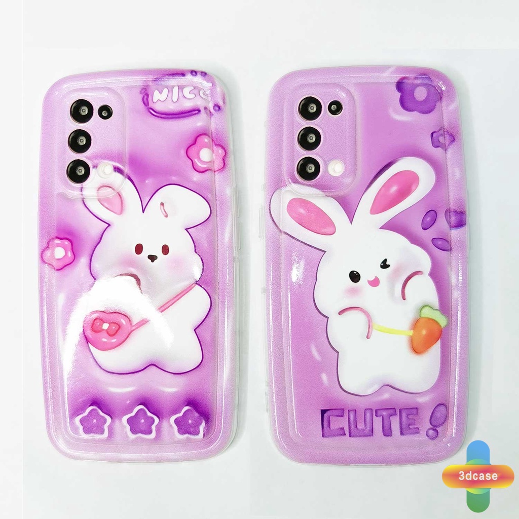 Case HP Realme C30 C30S C33 C21 C31 C35 C25 C11 2021 C21Y C15 C20 C3 C12 C2 C25S 10 5S 5 5i 9i C17 7i C1 C25Y C2 C3i 6i C20A  Narzo 20 10 10A 20A 30A 50A 50i Prime A7 A5S A15 A16 A17 A53 A53S A57 A77 Cartoon  Rabbit Soft Airbag Soap Case