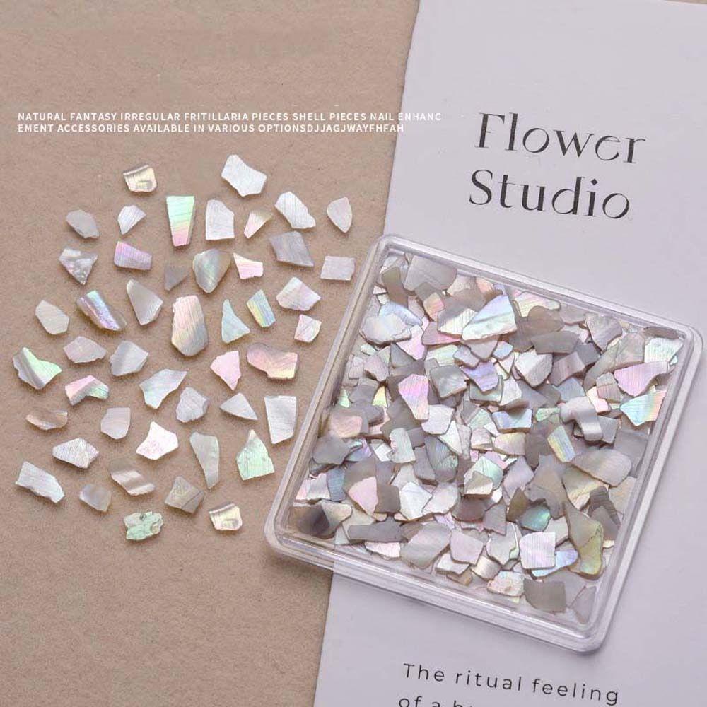 Needway Nail Art Dekorasi DIY Nail Art Ultra Tipis Manicure Aksesoris Shell Kuku Payet Shell Slice Shell Hiasan Kuku