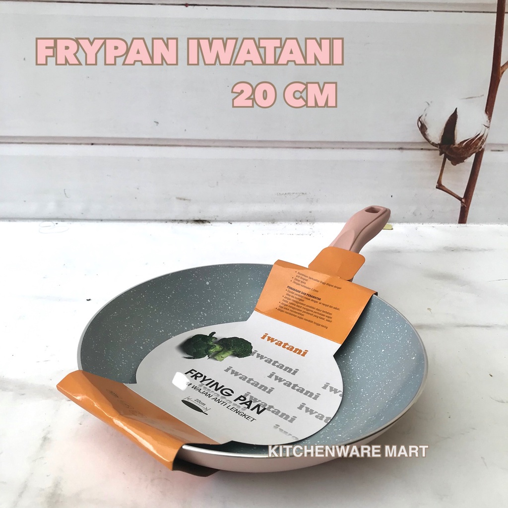 PROMO!!! Frypan Iwatani CERAMIC Coating- Wajan Frying pan Ceramic Granite Anti Lengket Tidak Mudah Terkelupas - Granite Marble keramik / frypan keramik