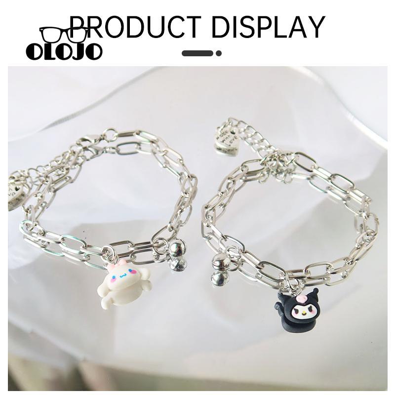 【COD】Gelang Lonceng Sanrio Indah Pochacco Bell Gelang Pasangan Teman Siswa Hadiah Gelang Yang Dapat Disesuaikan