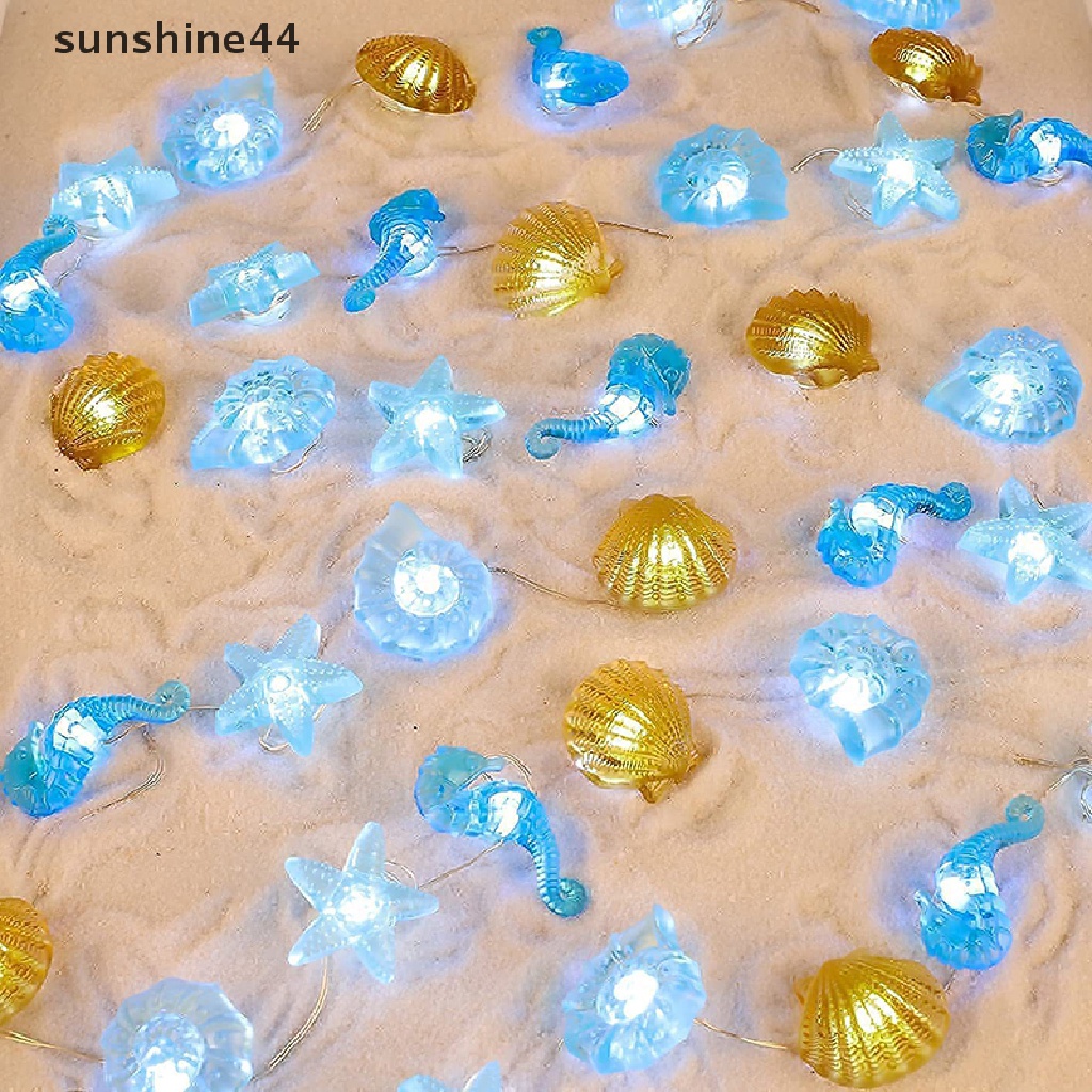 Sunshine Ocean Series Lampu Led String 2m Kuda Laut Seastar Fairy Light Natal Decor ID