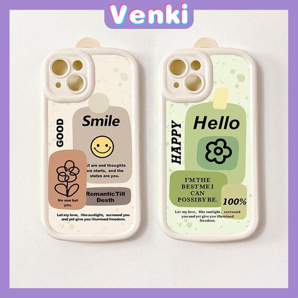 Case for iPhone 11 Soft TPU Glossy Round Edges Case Trendy Flower and Smiley Camera Protection Shockproof For iPhone 14 13 12 11 Pro Max 7 8 Plus X XR