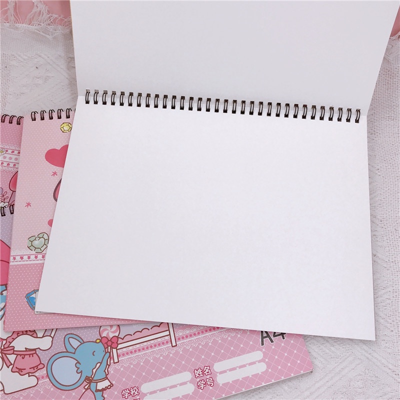 (30HAL) BUKU GAMBAR + STICKER SANRIO A4 /BUKU GAMBAR ANAK SEKOLAH CINNAMOROLL KUROMI MELOY