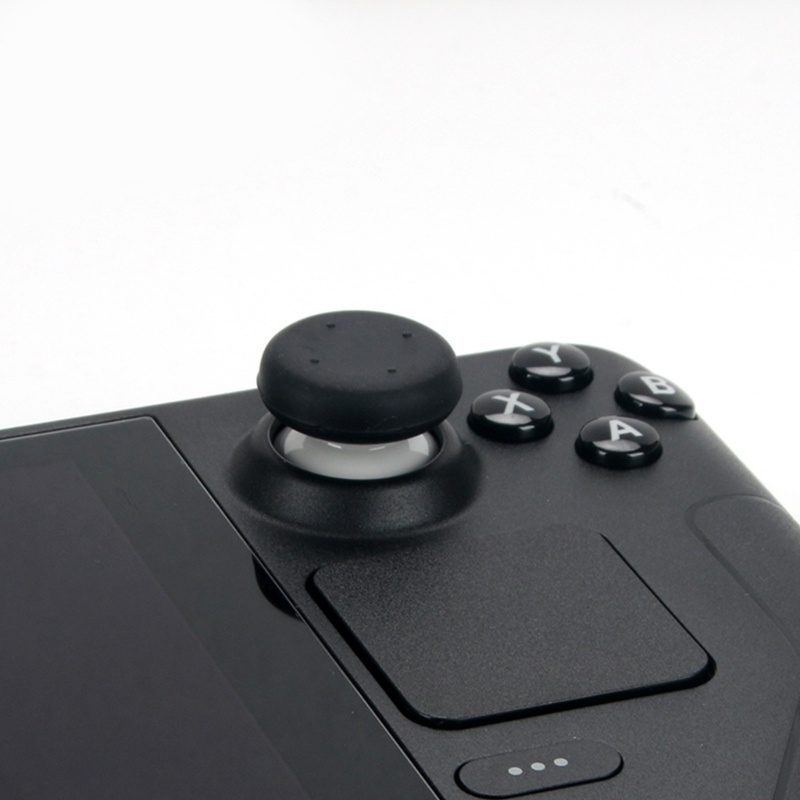 Cre 8PCS Joystick Analog Silikon Non-slip Thumbstick Thumb Grip Caps Case- Untuk Kontroller Dek Uap, Hitam