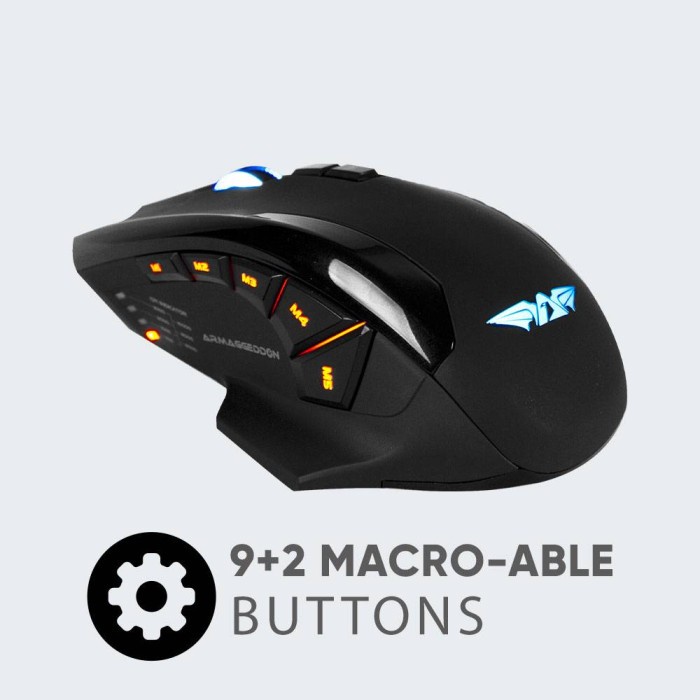 Armaggeddon NRO-5 Starship III RGB 9 Buttons Gaming Mouse RGB 10000CPI