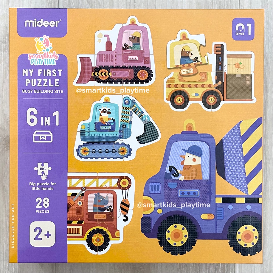 Mideer My First Puzzle Busy Building Site Mainan Edukasi Anak