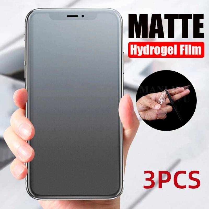 3pcs Film Hidrogel Matte Untuk Iphone14 13 12 11 Pro MAX Plus Mini Pelindung Layar Untuk iPhone X XS MAX XR 6 6S 7 8 Plus SE 2022 2020 14Plus 13Mini 12Mini