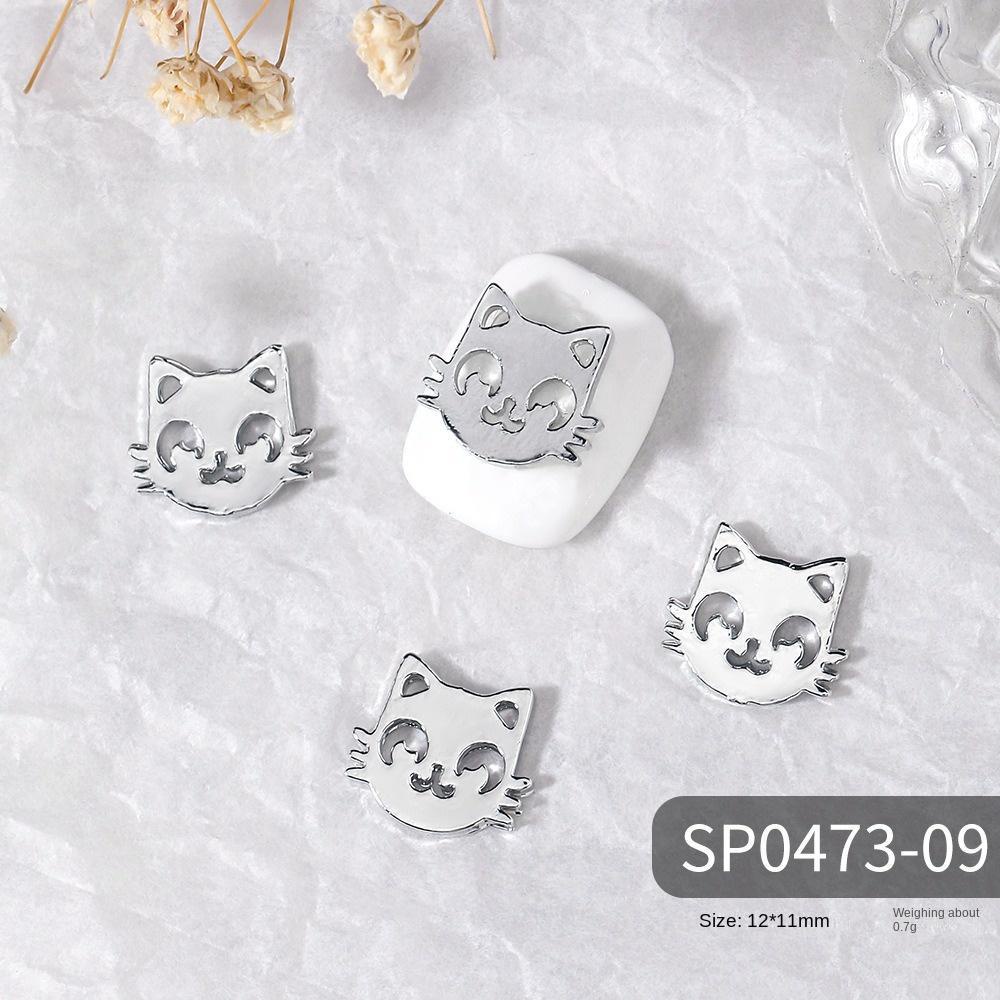 Mxbeauty Hewan Dekorasi Kuku Anjing Fashion Tikus Ular Kucing Manikur Aksesoris Logam Nail Art Drills