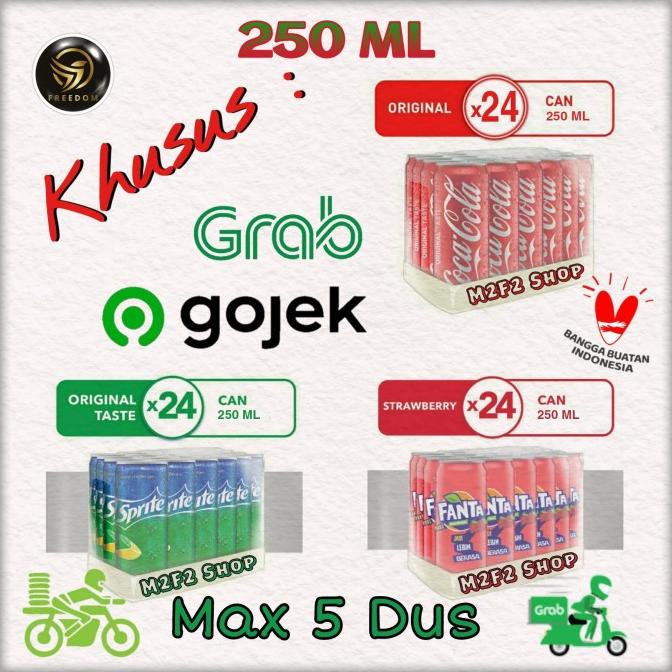 

Coca Cola/Fanta/Sprite Kaleng Semua Rasa - 250 Ml (Khusus Gojek/Grab)