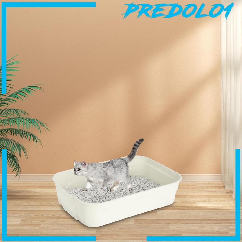 [Predolo1] Cat Litter Box Open Kitty Litter Pan Untuk Indoor Kucing Kitty Kelinci Kecil Pet