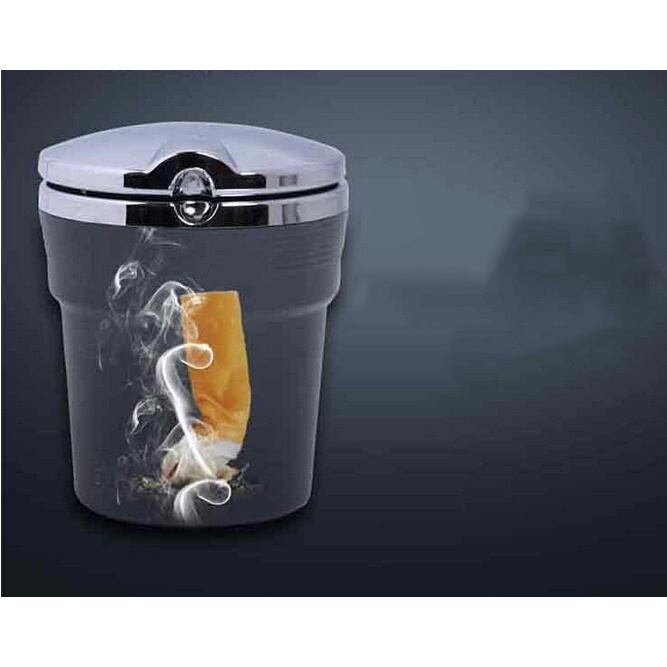 ASHIRAY Tray Asbak Mobil dengan Lampu LED - JC-331 - Black