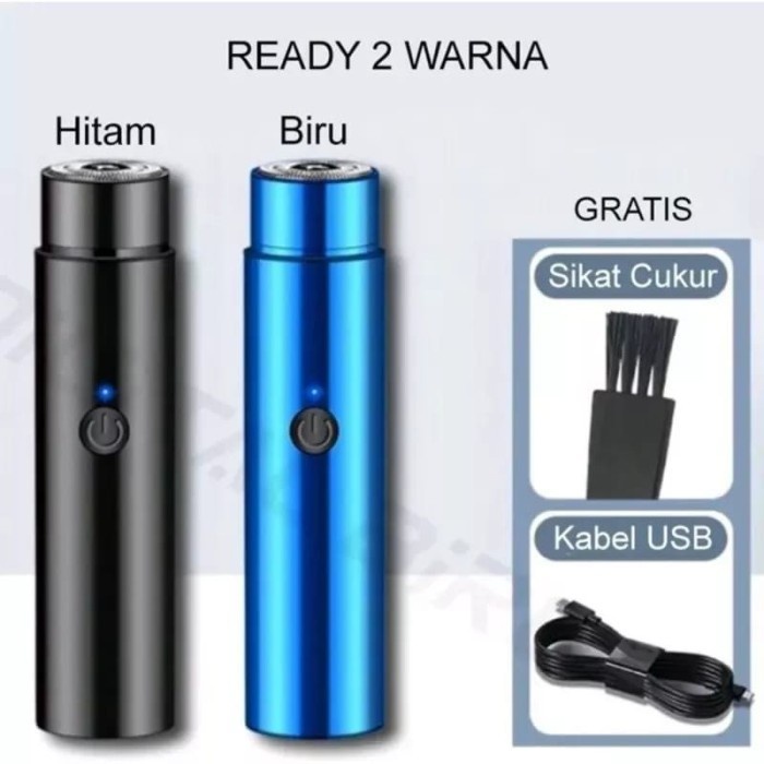 BALUO Electric Shaver Alat Cukur Kumis Alis Jenggot Cambang Bulu Kaki Elektrik Mini Portable Rechargeable Simple