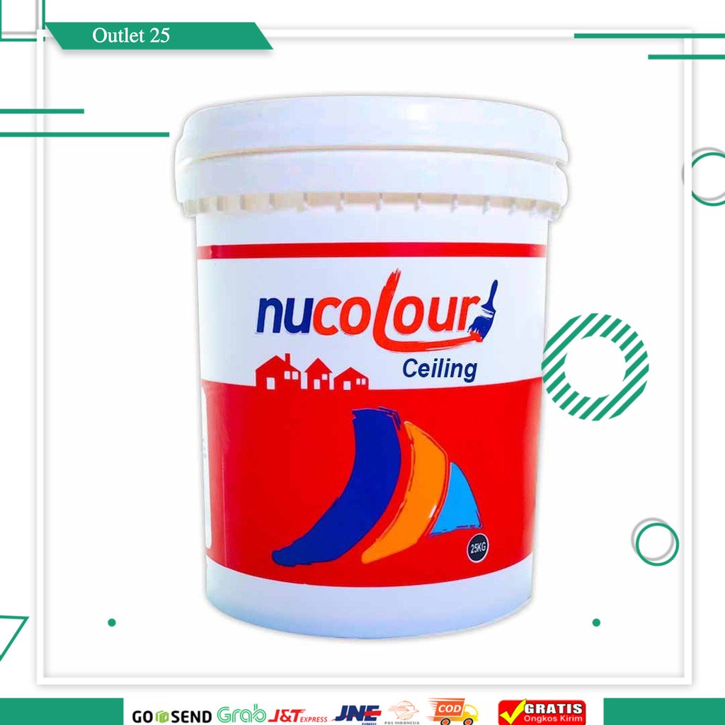 Puffin Paint Cat Plafon Nucolour ceiling cat gipsum putih 5 dan 25kg