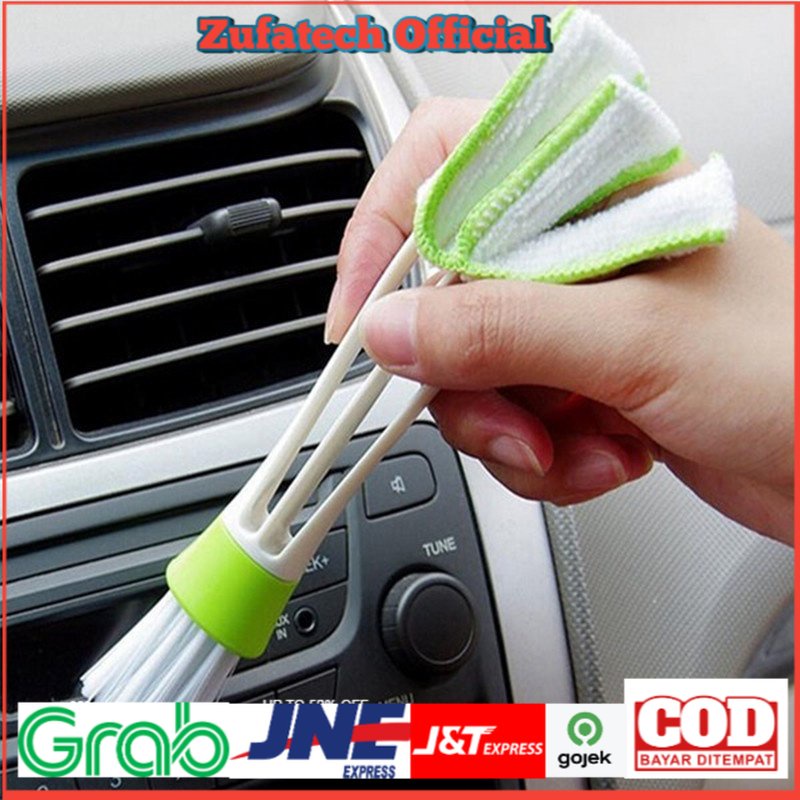 VODOOL Sikat Pembersih Microfiber Interior Mobil Duster Brush - Green - OMRSBWGR