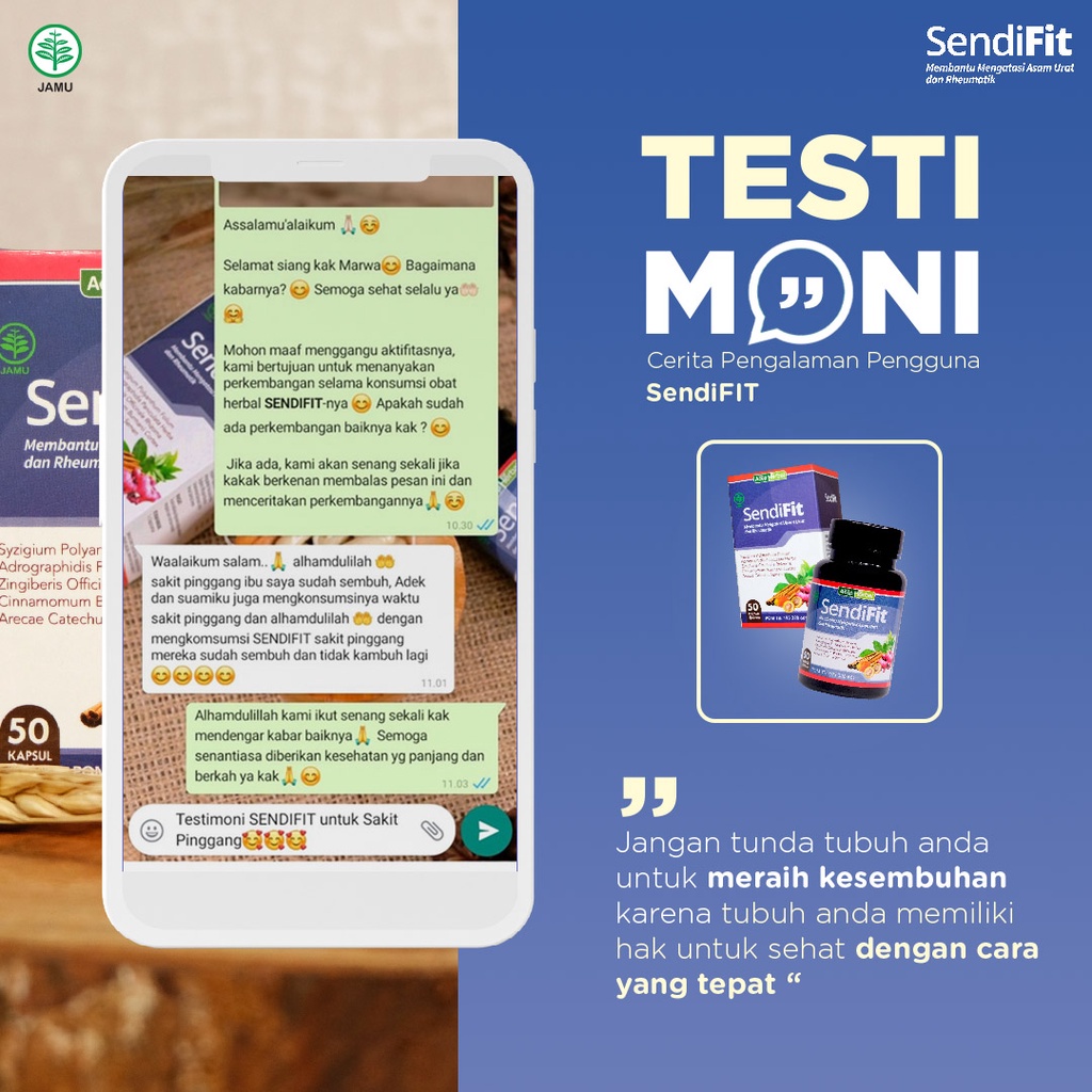 Sendifit Sendi Fit Kapsul Obat Herbal Nyeri Sendi Nyeri Otot Saraf Kejepit Asam Urat Sakit Lutut Sakit Pinggang Pegal Linu Rematik Kesemutan Sakit Kaki Pengoroposan Tulang Kaki Bengkak Patah Tulang ORIGINAL