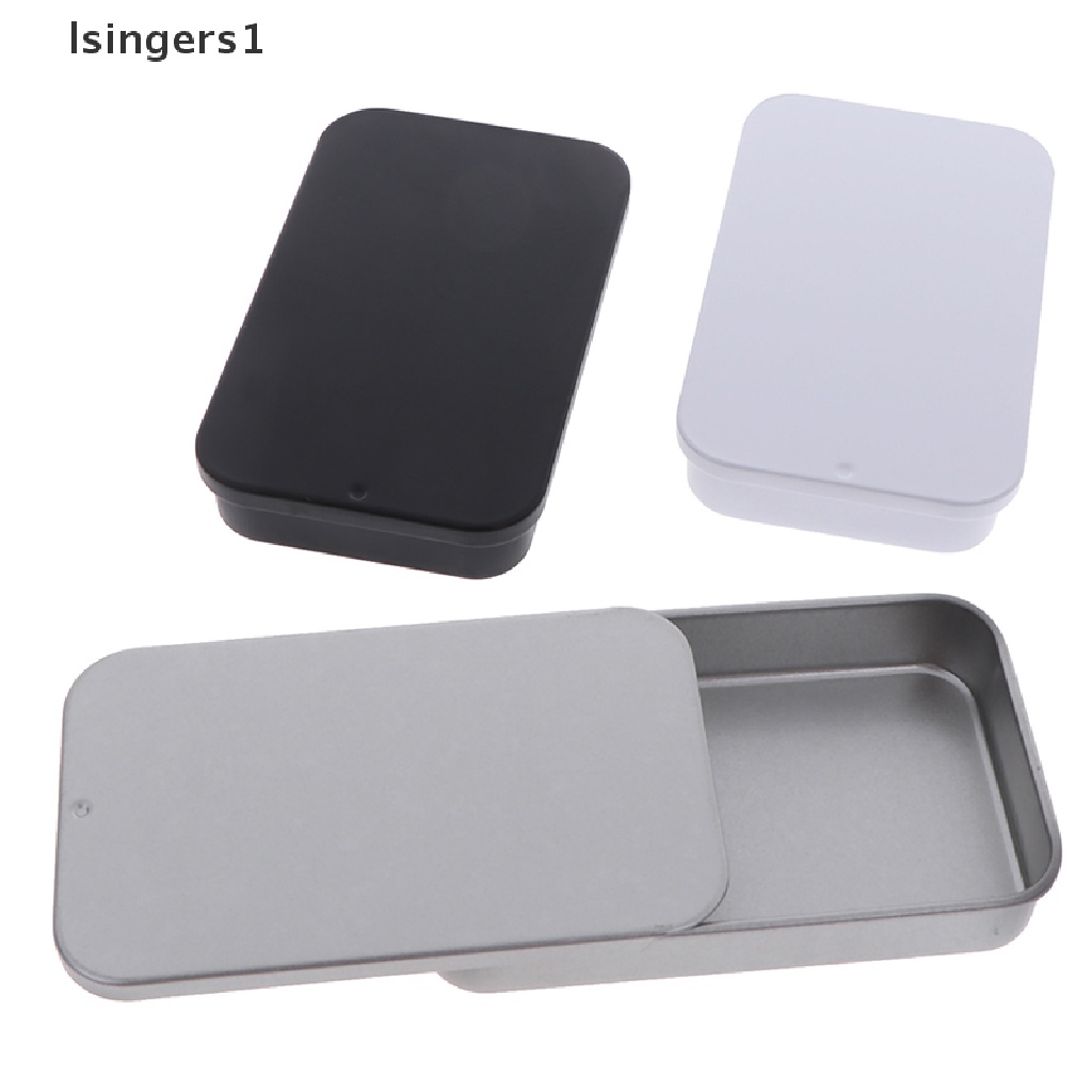 [lsingers1] Kaleng Logam Kecil Dengan Tutup Sliding Manisan Lip Balm Jenggot Lilin Krim Pil 8x5x1.5cm Butik